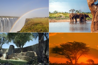 Popular tourist sites in Zimbabwe - Victoria Falls, Hwange National Park, Great Zimbabwe Ruins, Matoba National Park
