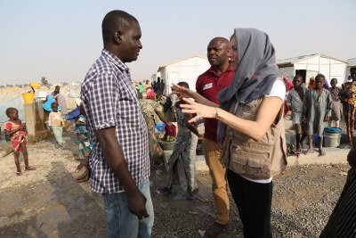 Sienna Miller spoke with many people who fled the Boko Haram insurgency and who are now living in the camp.