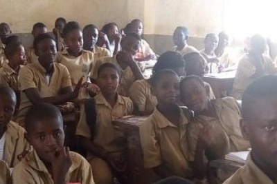 Des élèves dans une école à N'zérékoré