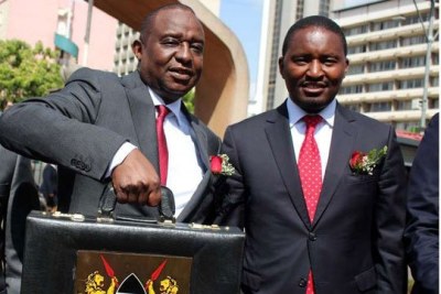 National Treasury Cabinet Secretary Henry Rotich addresses journalists outside Parliament before presenting the 2017/2018 budget statement (file photo).