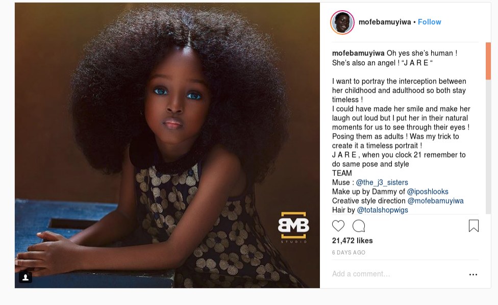 Nigeria Angelic FiveYearOld Nigerian, Jare, Is 'World's Most