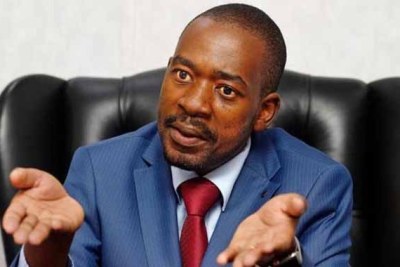 Opposition politition Nelson Chamisa (file photo).