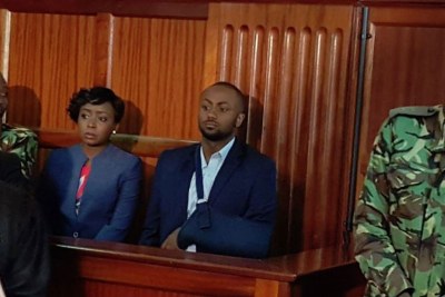 Jacque Maribe and fiance Joseph Irungu in court.