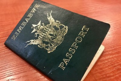 Zimbabwe passport.