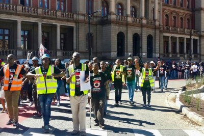 Residents of mining communities picketed outside the Pretoria High Court in April in support of the Right To Say No to Mining Campaign (file photo).