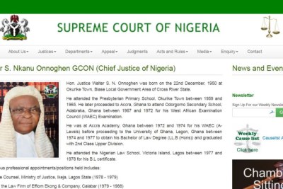 Chief Justice Walter Onnoghen is the head of Nigeria's judiciary.