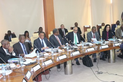 Réunion du Bureau de l'Association des Banques Centrales Africaines (ABCA) au Siège de la BCEAO à Dakar, le 13 mars 2019.