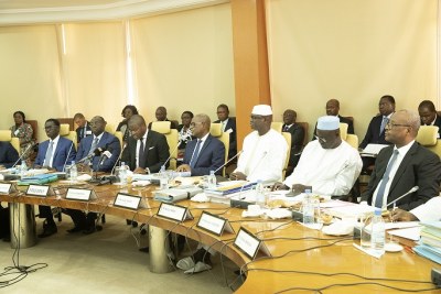 Quatrième session ordinaire de l'année, le 21 décembre 2018, du Conseil des Ministres de l'Union Economique et Monétaire Ouest Africaine (UEMOA) dans les locaux du Siège de la Banque Centrale des Etats de l'Afrique de l'Ouest (BCEAO)
