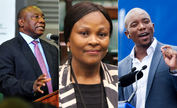 Image result for mkhwebane ramaphosa front page