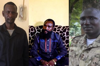 De gauche à droite : Sidiki Abass, Mahamat Al Khatim et Ali Darassa, tous des chefs de guerre en Centrafrique.