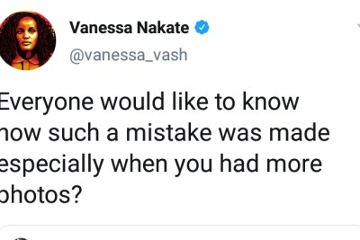 Screenshot of Ugandan climate activist Vanessa Nakate's twitter account.