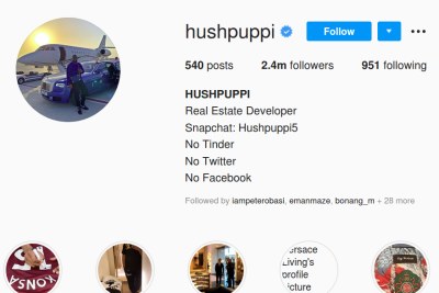 Hushpuppi's Instagram account.