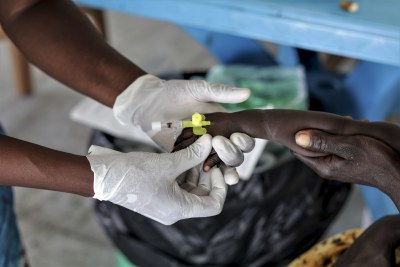 Patient with severe malaria and measles in Pibor town (file photo).