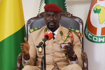Mamadi Doumbouya, le président de la transition de Guinée.