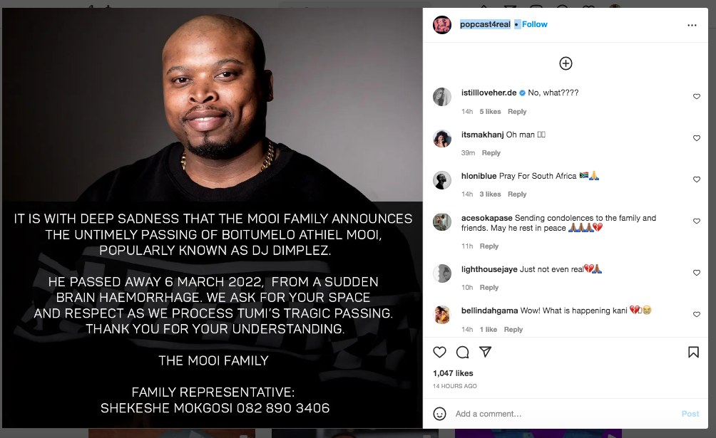 South Africa: South African Hip-Hop Artist DJ Dimplez Dies
