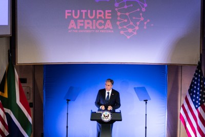 U.S. Secretary of State Antony J. Blinken outlining the Biden Administration’s strategy for sub-Saharan Africa in Pretoria on August 8, 2022.