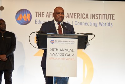 His Excellency Mokgweetsi Eric Keabetswe Masisi, President of the Republic of Botswana in New York City at the Africa-America Institute’s 38th Annual Awards Gala, recognizing the vast contributions of Africa and its worldwide diaspora.