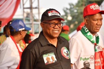 Peter Obi, former Governor of Anambra State and 2023 Presidential Candidate, campaigning in Delta State.