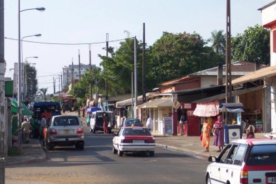 A street in capital city Libreville (file photo).