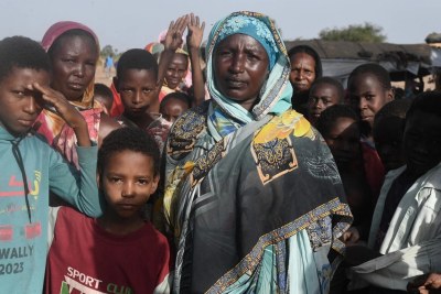 Sudanese refugees wait to be registered after crossing the border into the Central African Republic (file photo).