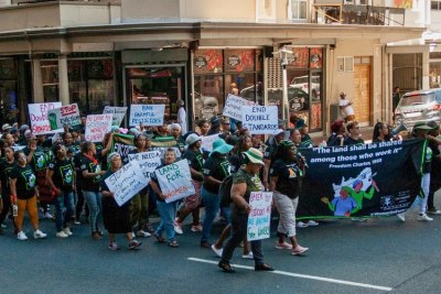 Women on Farms Project led a march to Parliament on Wednesday November 9, 2023, called on the Minister of Agriculture, Land Reform and Rural Development Thoko Didiza to meet with them.